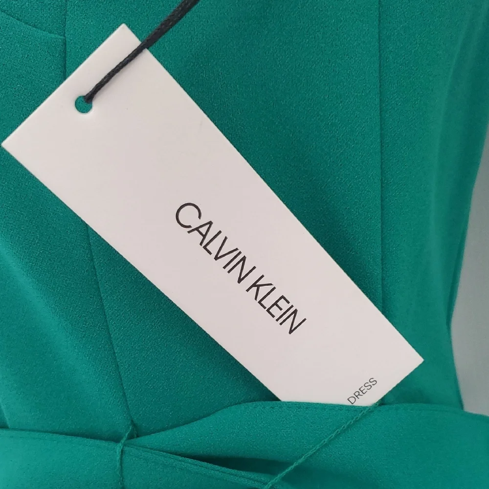 Calvin Klein Asymmetrical Green Dress - Picture 4 of 4